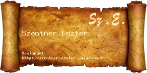 Szentner Eszter névjegykártya